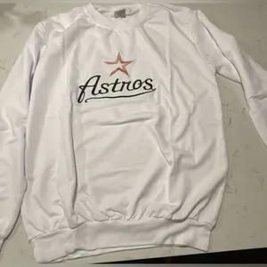 Houston Astros White Lightweight Baseball Sweater Mens Small BNWT MLB Tee thumbnail 4
