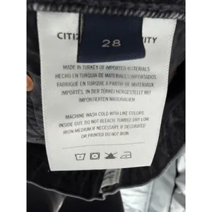 Citizens of Humanity Annabelle Shorts 28 Black Distressed High Rise Denim Cutoff thumbnail 9