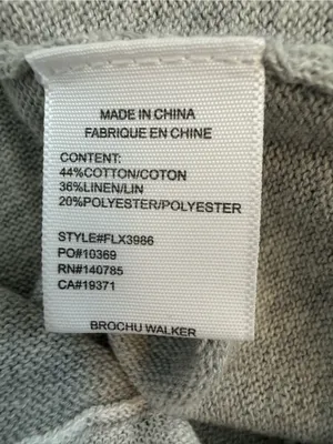 Brochu Walker Jaia Polo Looker Top Small Gray Linen Cotton Layered thumbnail 7
