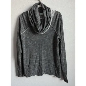 Free People Beach Cocoon Cowl Neck Pullover Top Gray Slouchy Cozycove Boho M/L thumbnail 5