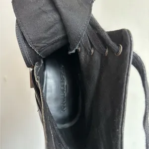 Karl Lagerfeld Black Jade Lace-Up Boots with Side‎ Zipper Size 7M/ 37.5B thumbnail 6