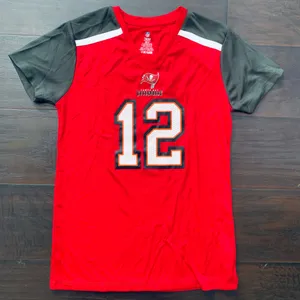 NFL Tampa Bay Bucs Buccaneers Tom Brady Sparkly Jersey Top thumbnail 1