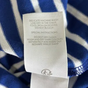 Boden Imogen Jersey Striped Dress Sz 2r‎ Navy Nautical Lagenlook Seersucker thumbnail 6