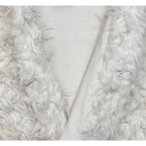 Forever 21 Teddy Jacket Size Small Creamy White Coat Faux Fur Shaggy Glam Chic thumbnail 5