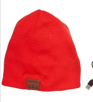 Tenergy Bluetooth Beanie Ski Hat Red Headphones thumbnail 1