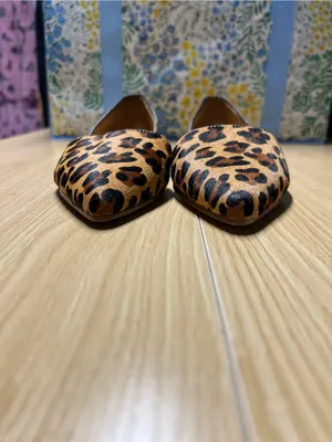 J.Crew Zoe Leopard Calf Hair d’Orsay Flats Size 6 thumbnail 8