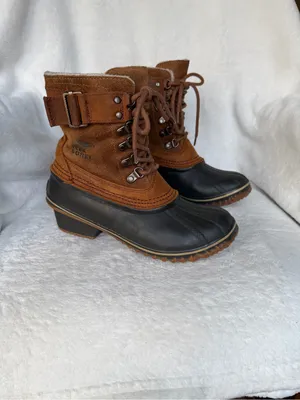 Sorel Fancy Lace II Womens Boots 6 Brown Waterproof Leather Lace Up Duck thumbnail 8