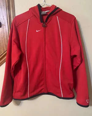 Nike Vintage Red Zip Up Hoodie Jacket thumbnail 1