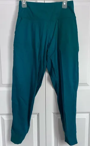 Teal women’s Athletic Pants jogger style with pockets Blue Size M thumbnail 1