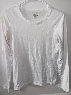 Old Navy Women's Long-Sleeve Crew Neck Tee - cream thumbnail 1