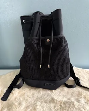 Athleta Diem Black Neoprene Bucket Bag Backpack thumbnail 1