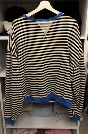 Free People striped long sleeve shirt in a small thumbnail 1