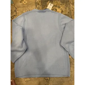 Guizio Americana Love Sweater Blue Oversized Sz Small NWT $188 thumbnail 5