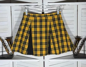 Vintage Y2K plaid mini skirt pleated school girl preppy academy grunge 90s sz S thumbnail 1