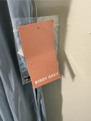 NWT Birdy Grey Kaia Dress Chiffon Dusty Blue Bridesmaid Size XL thumbnail 6