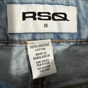 RSQ Womens Mid Waisted Wide Leg‎ Distressed Jeans Blue Size 25 Organic Cotton thumbnail 5