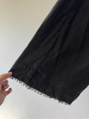 Cloth & Stone Anthropologie Charcoal Gray Sleeveless Fray Hem Belt Tie Jumpsuit‎ thumbnail 3