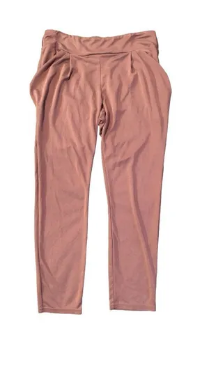 Free People Tapered Harlem Flowy Slouch Pocket Pants In Wine Pink Small Cozy thumbnail 1
