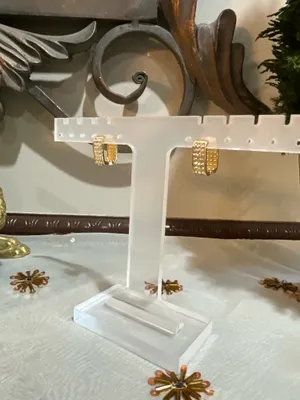 Gold glitter silver hoop earrings thumbnail 9