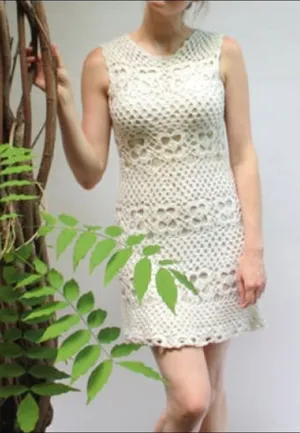 ✨ Olivia Sky Cream Crochet Short Casual Dress✨ thumbnail 1