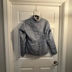 Columbia‎ Puffer Jacket Blue Gray Medium Quilted Omni-Heat Hiking Outdoor thumbnail 4