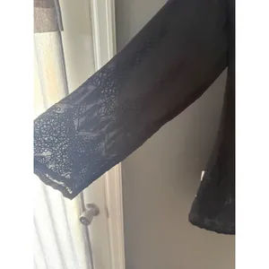 Roper Black Embroidered Peasant Blouse Long Sl‎ Boho Top Small Western Peasant thumbnail 6