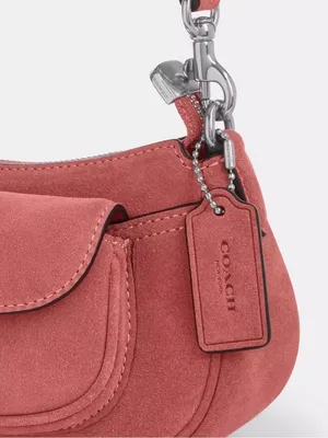 Coach CDB12 Ashton Mini Shoulder Bag Crossbody Handbag Pink/Silver thumbnail 4