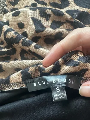 Blue Blush Leopard Print Maxi Dress in Tan and Black thumbnail 5