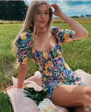 ZARA Floral Boho Summer Mini Dress Puff Sleeve thumbnail 7