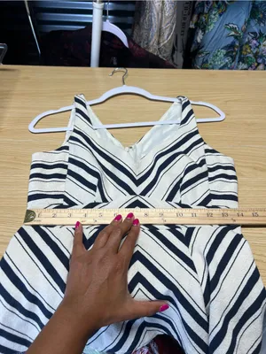 Maeve Anthropologie Mitered Stripe Peplum Top Size 6 thumbnail 13