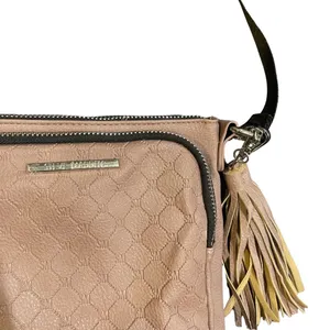 Steve Madden Faux Leather Mauve Crossbody Bag Fringe Tassel Charm Y2K NWOT thumbnail 3