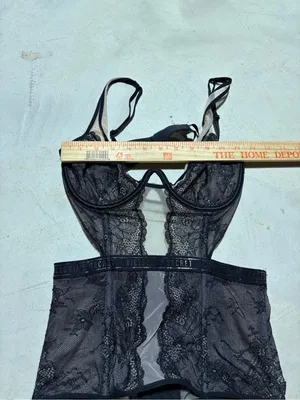 Victoria’s Secret lace corset bustier set panties lace small thumbnail 3