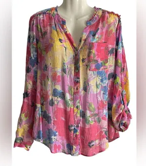 Zac & Rachel Multicolor Floral Blouse thumbnail 1