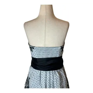 Anthropologie Moulinette Soeurs Dress Women 2 Blue Embroidered Strapless Elysian thumbnail 5