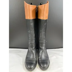 Franco Sarto Clarity Women's Black Knee High Leather Boots Size 8.5M SKU 6107 thumbnail 2