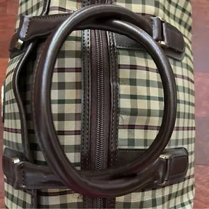 Lasserre Paris Unisex Vintage Checkered Boston Bag thumbnail 4