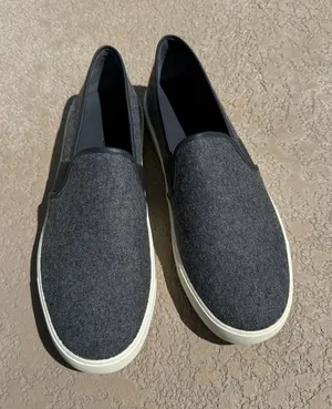 Vince Dark Gray Wool Slip-On Loafers sneakers with Cream Sole thumbnail 1