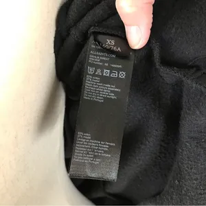 All Saints Dahlia black asymmetrical convertible sweatshirt jacket XS‎ thumbnail 12