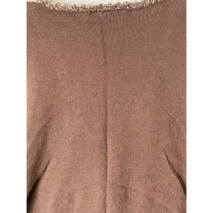 Vintage Y2K Brown Faux Wrap Top Metallic Beaded Trim 3/4 Sleeve Fairy Grunge L thumbnail 4