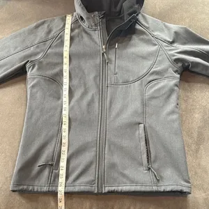 Women’s Dark Gray Ski Jacket with Hood Slim Fit Size M thumbnail 7