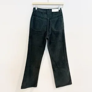 ReDone‎ 70s Loose Flare Pants Size 24 Green Corduroy Trouser Earthy Forest Fairy thumbnail 10