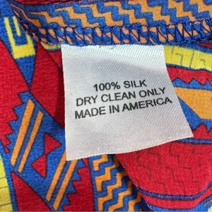 Amanda Uprichard Aztec Native Print Silk Tunic Blouse‎ Red Small thumbnail 11