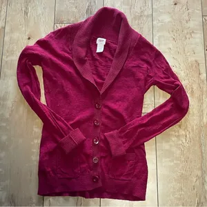 Mossimo Supply Co.,‎ cardigan w/ shawl collar, Women’s size Medium, red thumbnail 1