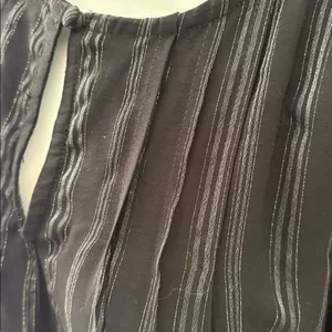ANTHROPOLOGIE Black Metallic Long Sleeve Pippa Tiered Tunic Dress Medium thumbnail 5