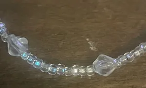 Clear glass beaded anklet thumbnail 3