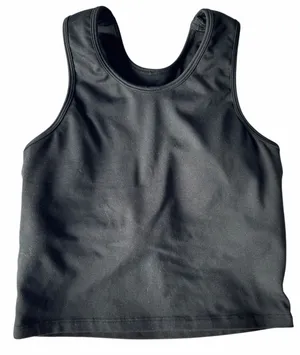 Bombshell Sportswear Strappy Back Crop Tank Top Black Women's Size Medium thumbnail 1