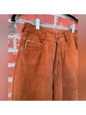 Vintage Continental leather Fashions Suede Leather Pants [COPY] thumbnail 4