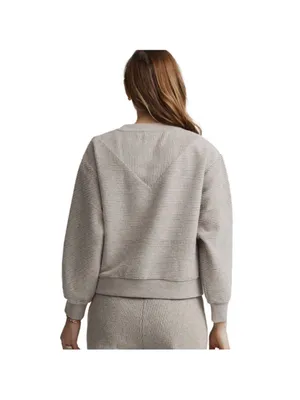Varley Arleta Ribbed Gray Pullover thumbnail 3