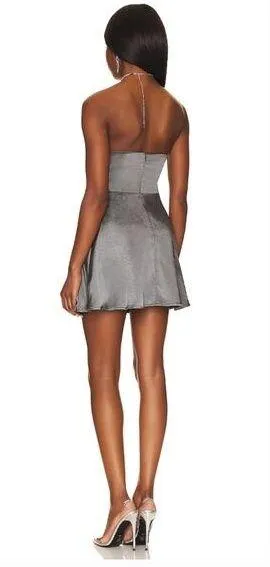 MORE TO COME Talia Diamond Dress in Grey Medium thumbnail 2