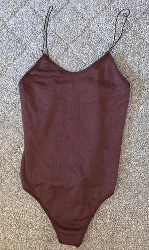 Charlotte Russe Streetwear Society Brown Bodysuit thumbnail 1